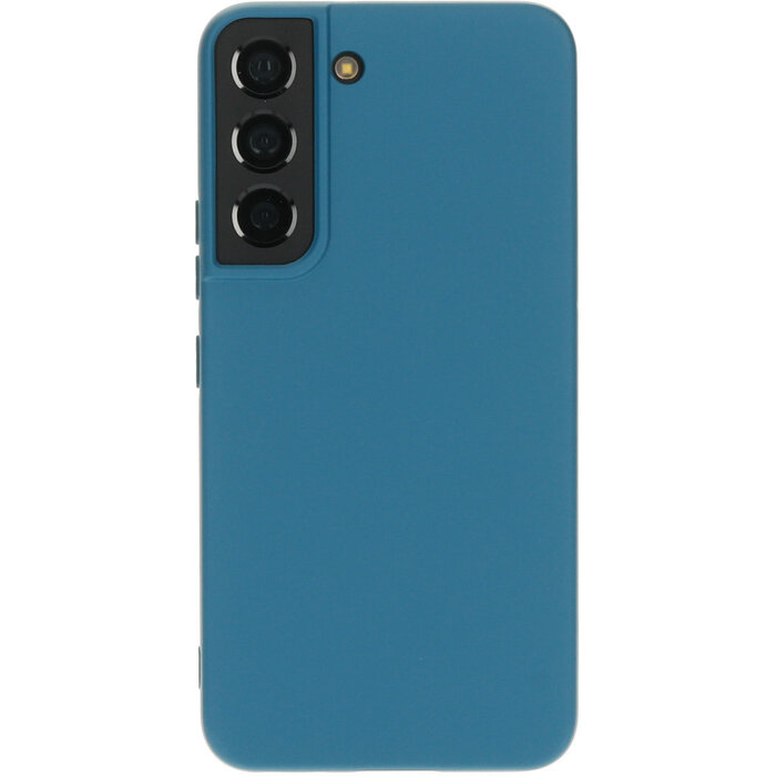 Mobiparts Mobiparts Silicone Cover Samsung Galaxy S22 Blueberry Blue