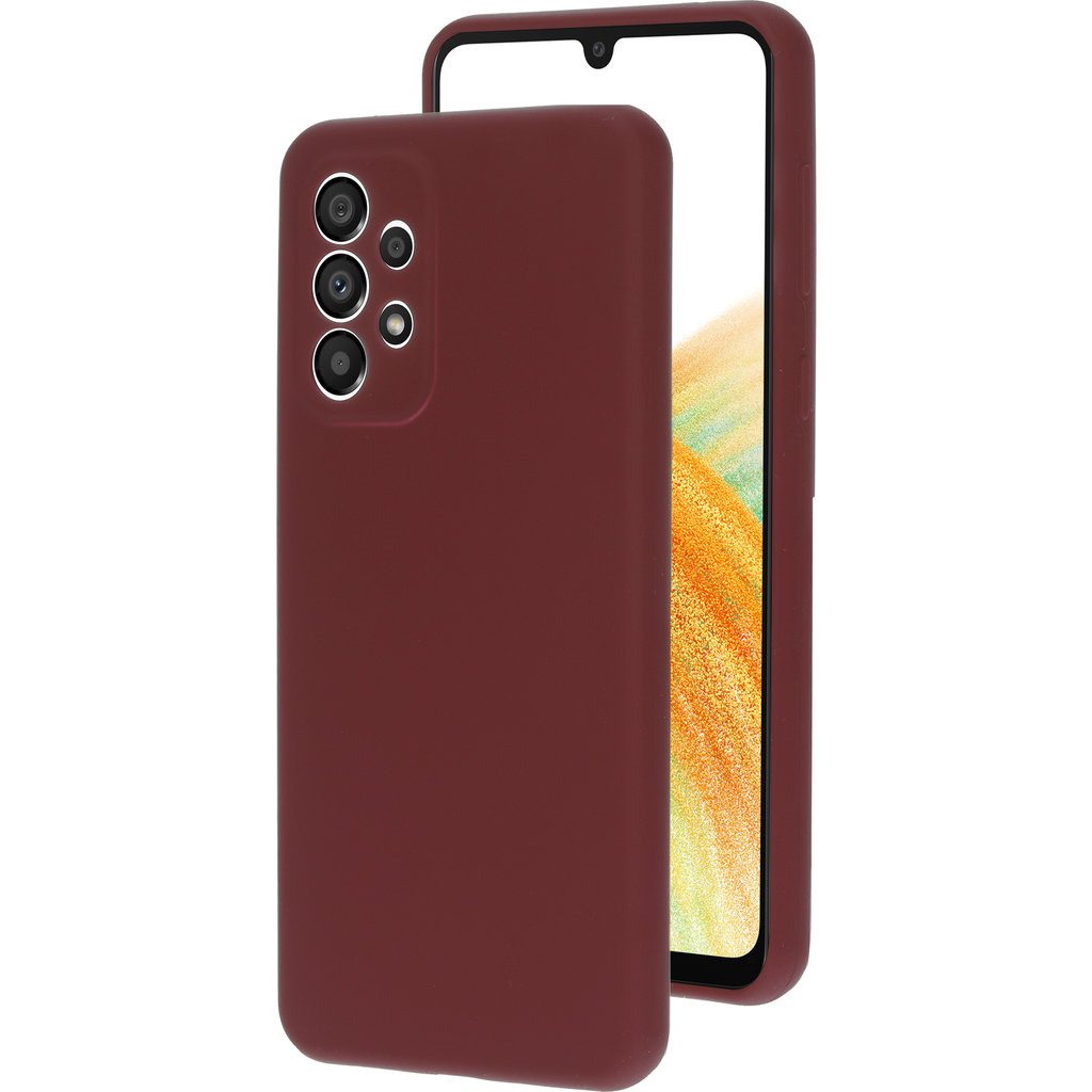 Mobiparts Mobiparts Silicone Cover Samsung Galaxy A33 5G (2022) Plum Red