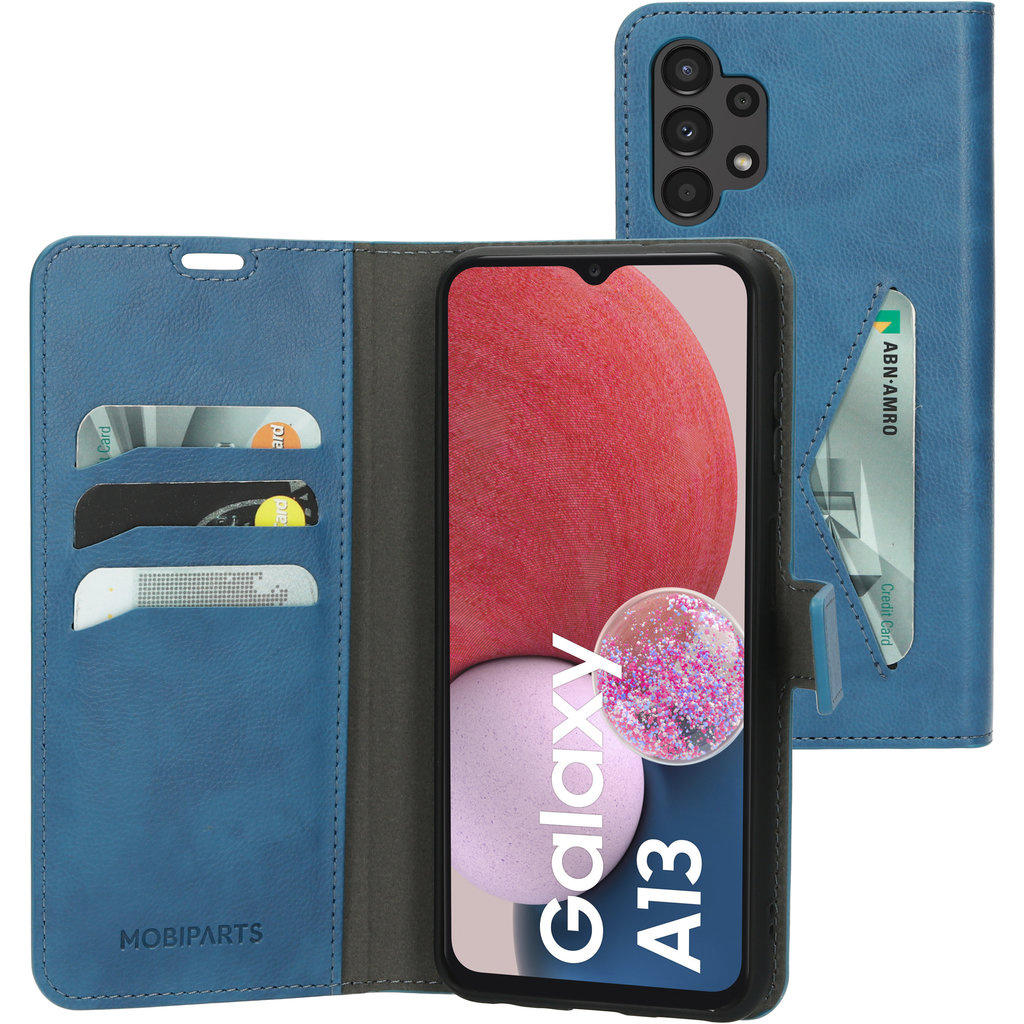 Mobiparts Mobiparts Classic Wallet Case Samsung Galaxy A13 4G (2022) Steel Blue