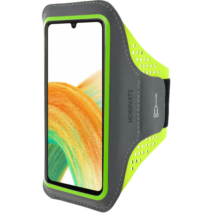 Mobiparts Mobiparts Comfort Fit Sport Armband Samsung Galaxy A33 5G (2022) Neon Green