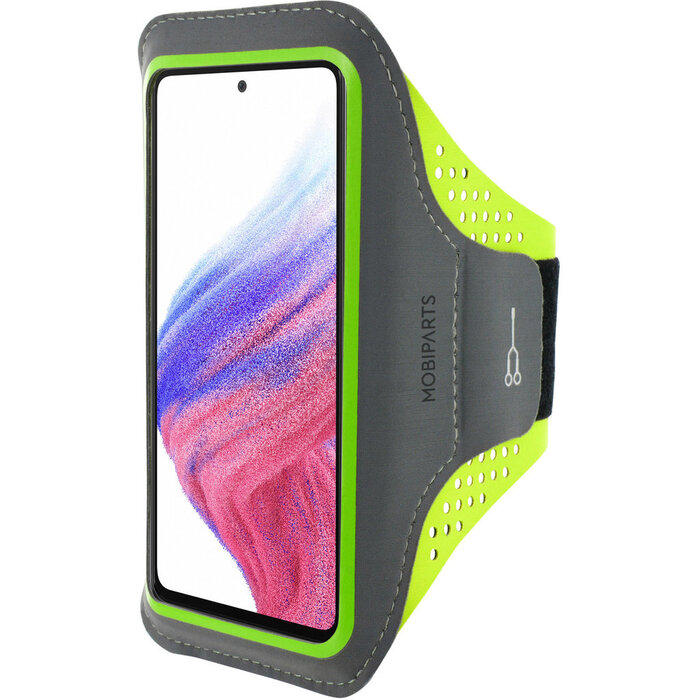 Mobiparts Mobiparts Comfort Fit Sport Armband Samsung Galaxy A53 5G (2022) Neon Green