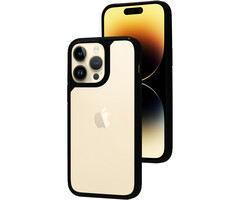 Mobiparts Mobiparts Rugged Clear iPhone 14 Pro Max Zwart