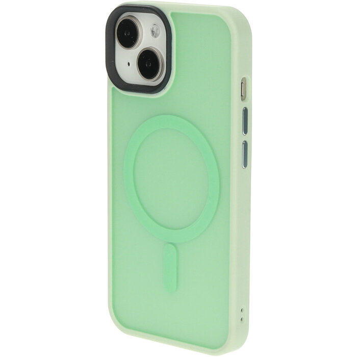 Mobiparts Mobiparts Hardcover Apple iPhone 14/13 Satin Light Green Ltd Edition (Magsafe Compatible)