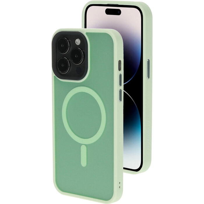 Mobiparts Mobiparts Hardcover Apple iPhone 14 Pro Satin Light Green Ltd Edition (Magsafe Compatible)