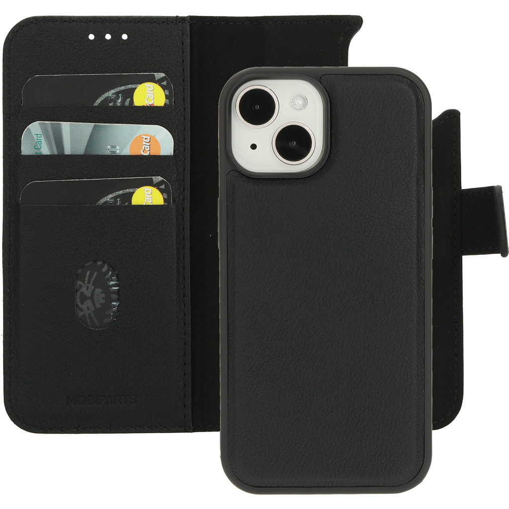 Mobiparts Mobiparts Leather 2 in 1 Wallet Case Apple iPhone 15/14/13 Black