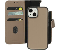 Mobiparts Mobiparts Leather 2 in 1 Wallet Case Apple iPhone 15/14 Taupe