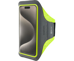 Mobiparts Mobiparts Comfort Fit Sport Armband iPhone 15 Pro Neon Groen