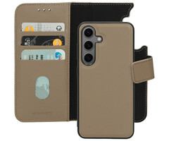 Mobiparts Mobiparts Galaxy S24 Leren 2-in-1 Wallet Case Taupe