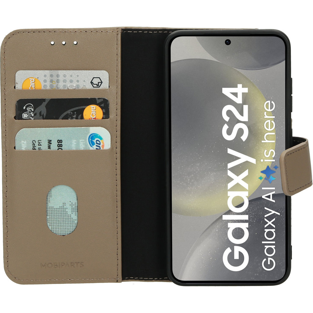 Mobiparts Mobiparts Leather 2 in 1 Wallet Case Samsung Galaxy S24 Taupe