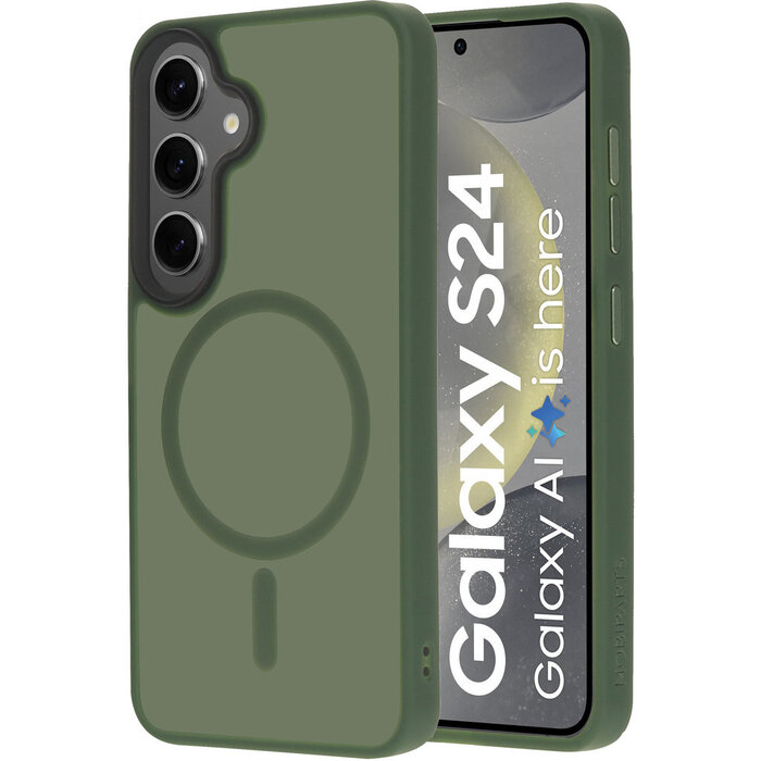 Mobiparts Mobiparts Hardcover Samsung Galaxy S24 Satin Green (Magsafe Compatible)