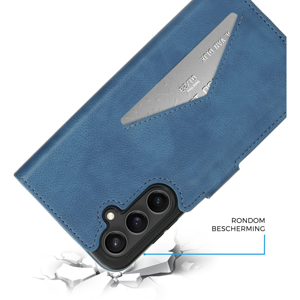 Mobiparts Mobiparts Classic Wallet Case Samsung Galaxy S23 FE Steel Blue