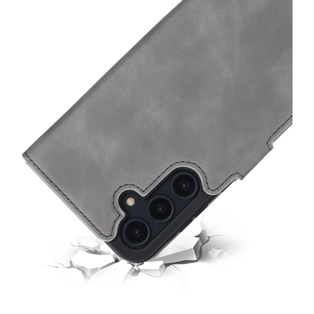 Mobiparts Mobiparts Classic Wallet Case Samsung Galaxy A55 5G (2024) Granite Grey