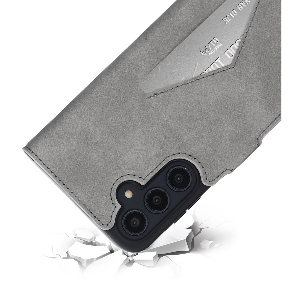 Mobiparts Mobiparts Classic Wallet Case Samsung Galaxy A35 5G (2024) Granite Grey