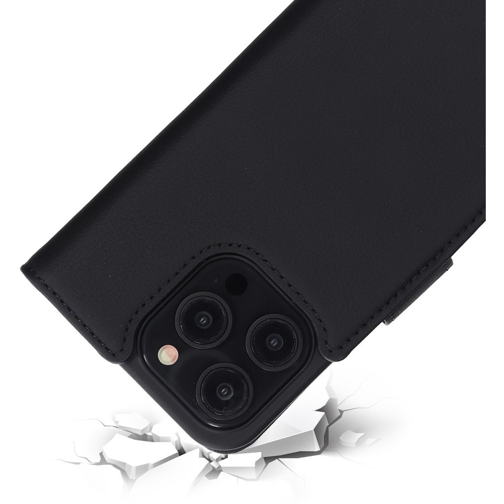 Mobiparts Mobiparts Leather Wallet Case Apple iPhone 15 Pro Black (MagSafe Compatible)