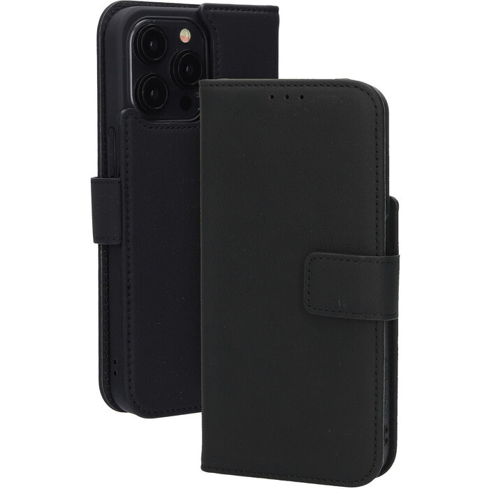 Mobiparts Mobiparts Leather Wallet Case Apple iPhone 15 Pro Max Black (MagSafe Compatible)