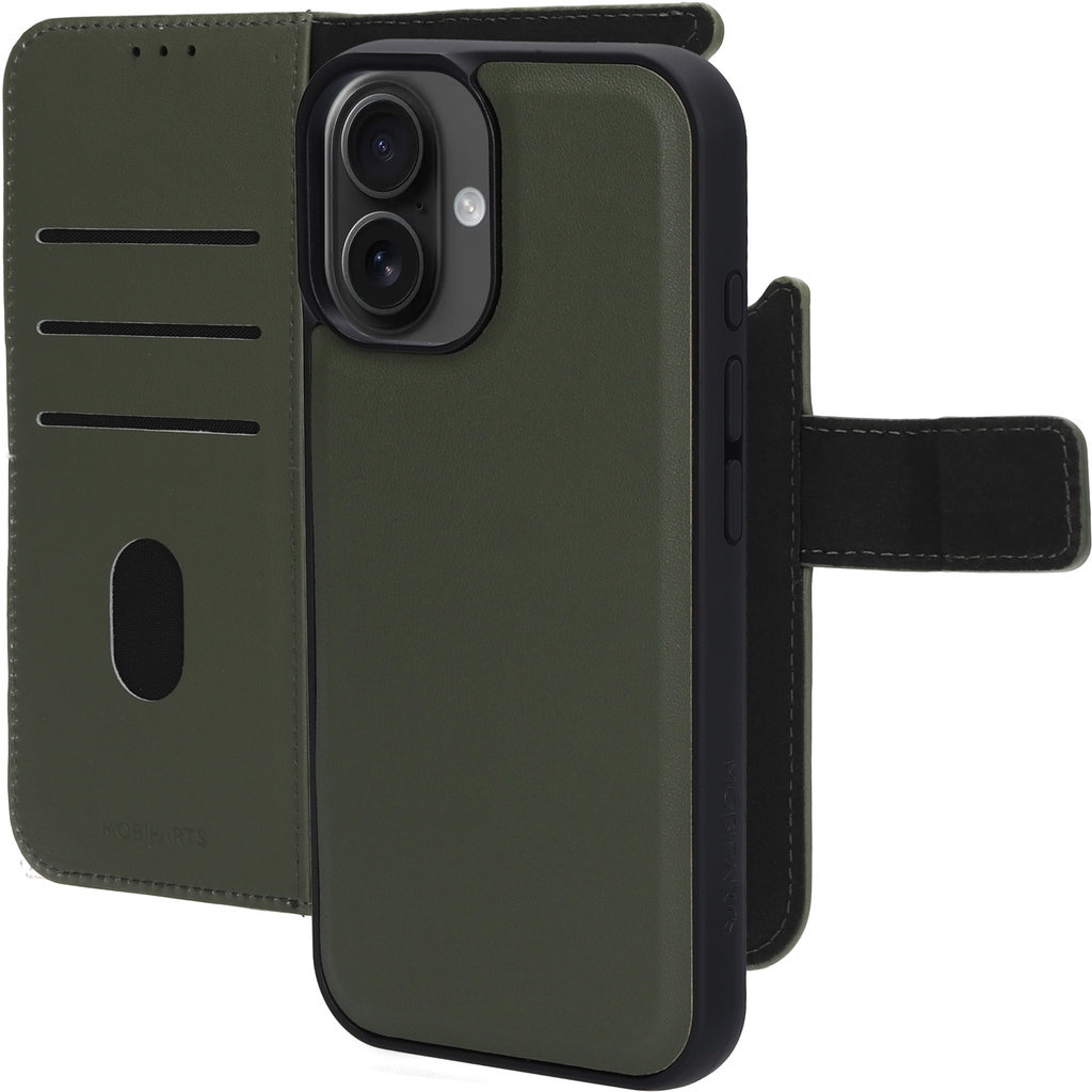 Mobiparts Mobiparts Leather 2in1 Wallet iPhone 16 Groen (MP-127228)