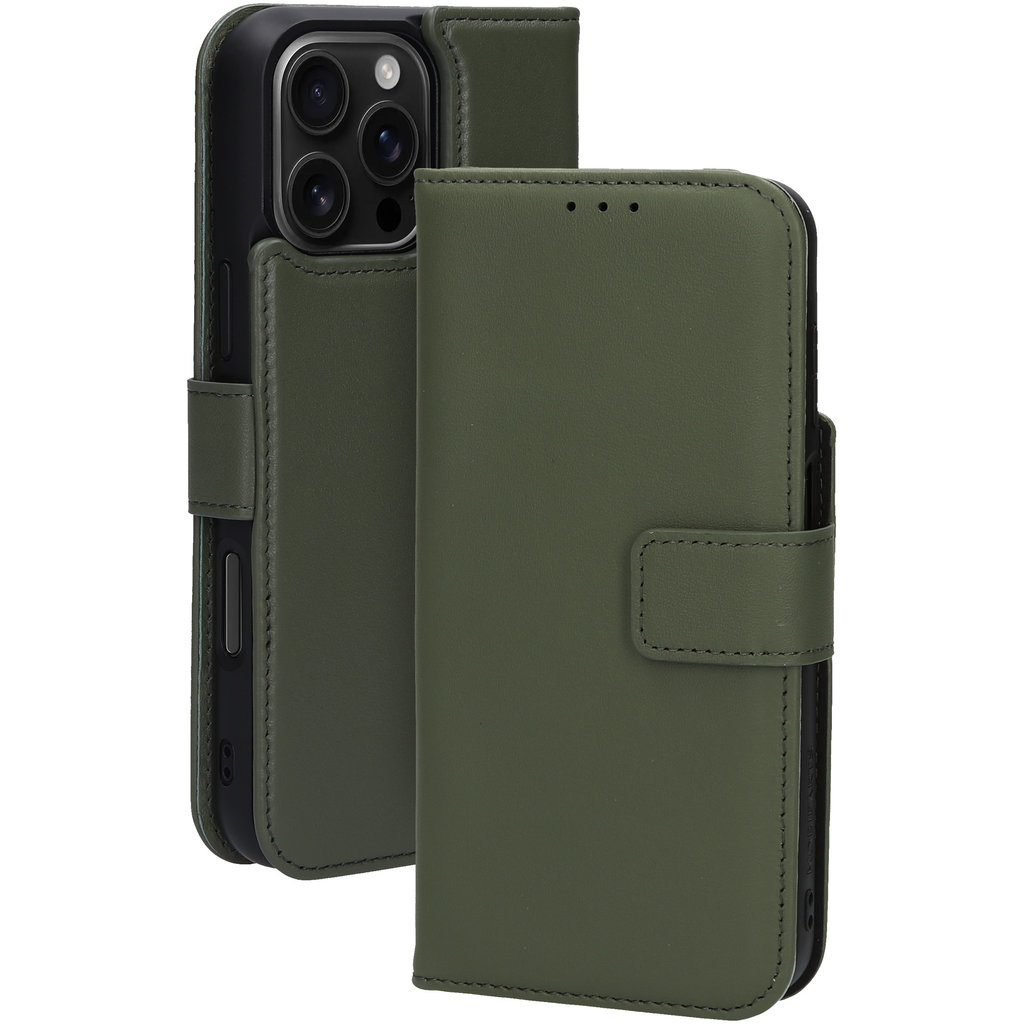 Mobiparts Mobiparts Leather 2 in 1 Wallet Case Apple iPhone 16 Pro Max Green