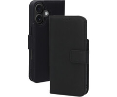 Mobiparts Mobiparts Leather Wallet Case Apple iPhone 16 Black (MagSafe Compatible)