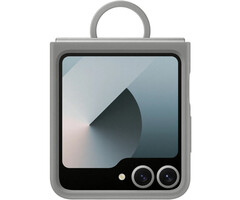 Samsung Samsung Z Flip 6 Siliconen Hoesje met Ring - Grijs