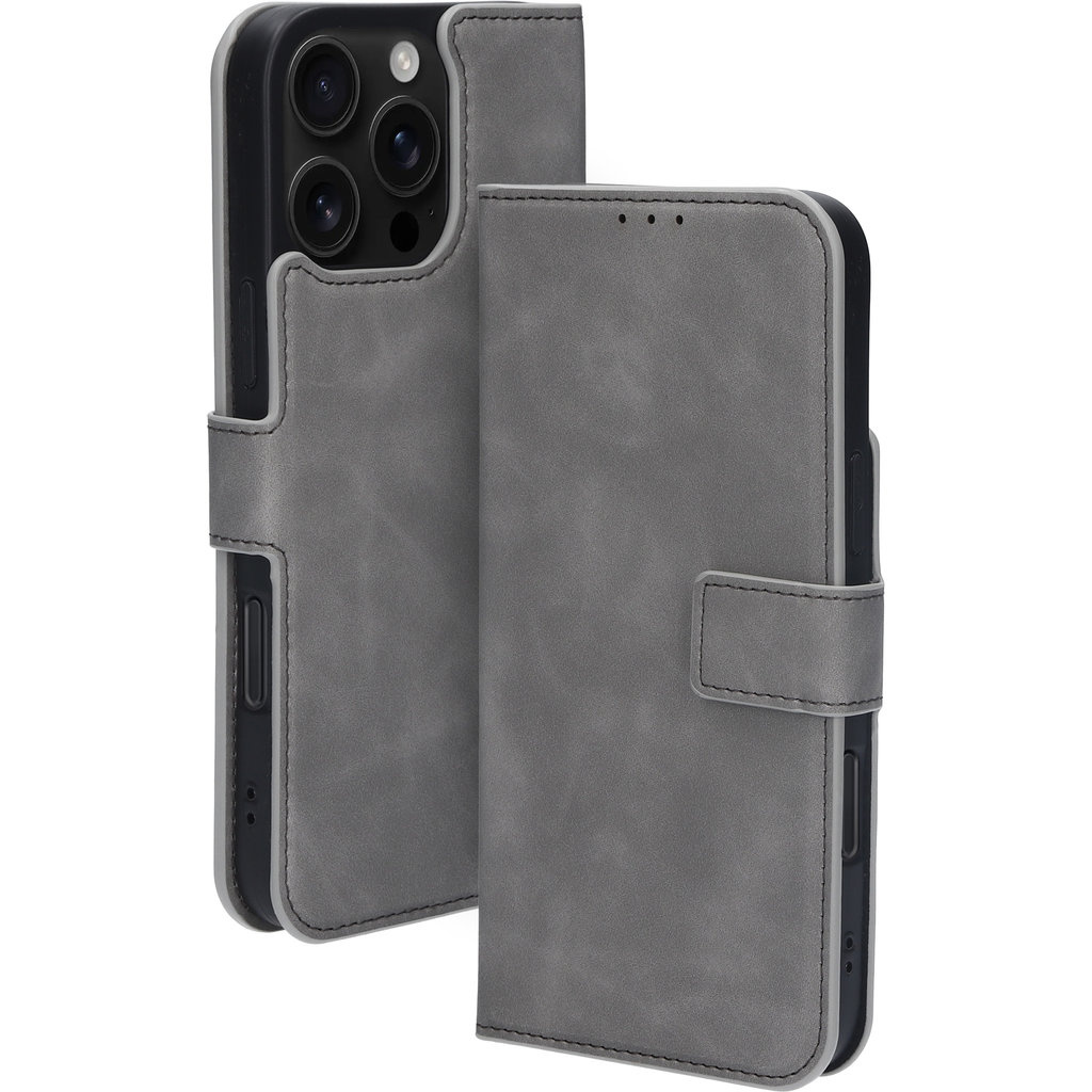 Mobiparts Mobiparts Classic Wallet Case Apple iPhone 16 Pro Max Granite Grey (MagSafe Compatible)