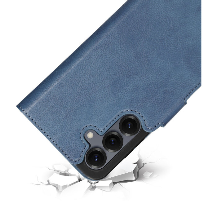 Mobiparts Mobiparts Classic Wallet Case Samsung Galaxy S25 Steel Blue (MagSafe Compatible)