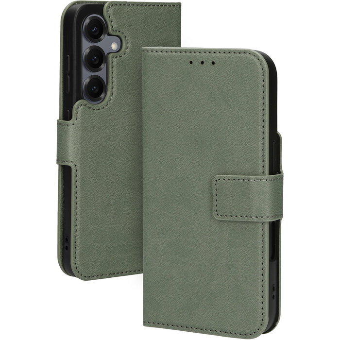 Mobiparts Mobiparts Classic Wallet Case Samsung Galaxy S25 Stone Green (MagSafe Compatible)