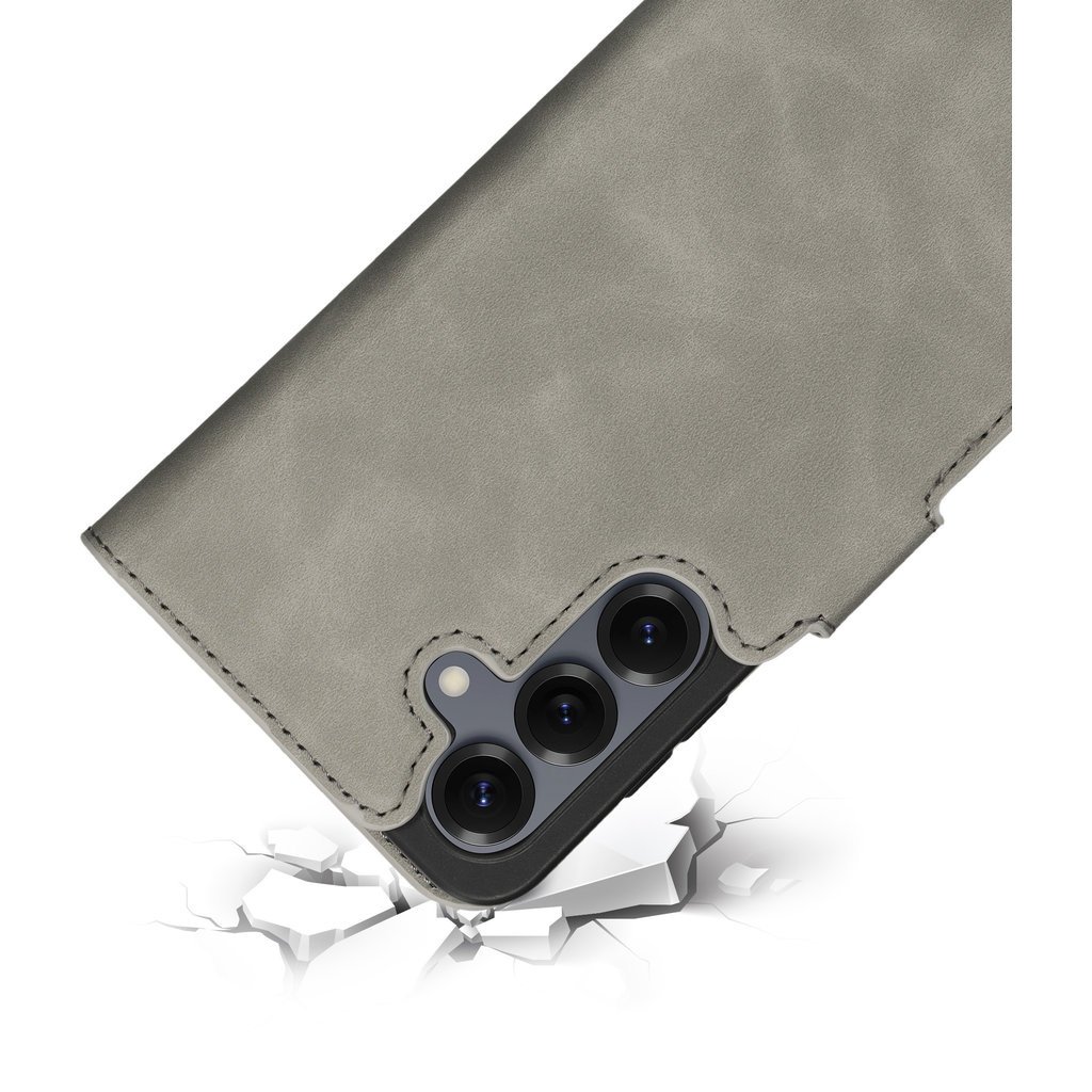 Mobiparts Mobiparts Classic Wallet Case Samsung Galaxy S25 Granite Grey (MagSafe Compatible)