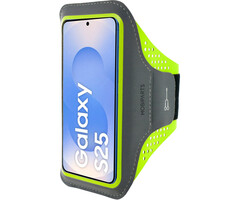 Mobiparts Mobiparts Comfort Fit Sport Armband Samsung Galaxy S25 Neon Green