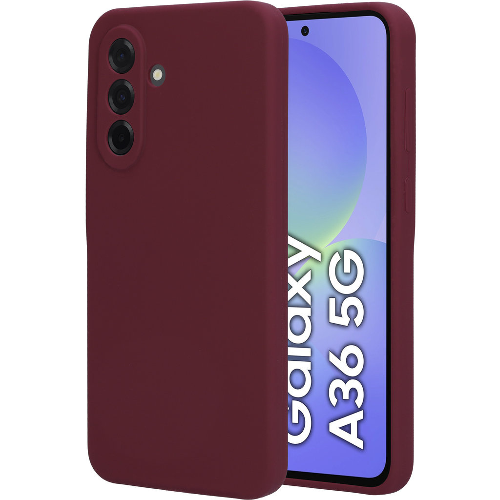 Mobiparts Mobiparts Silicone Cover Samsung Galaxy A36 Plum Red