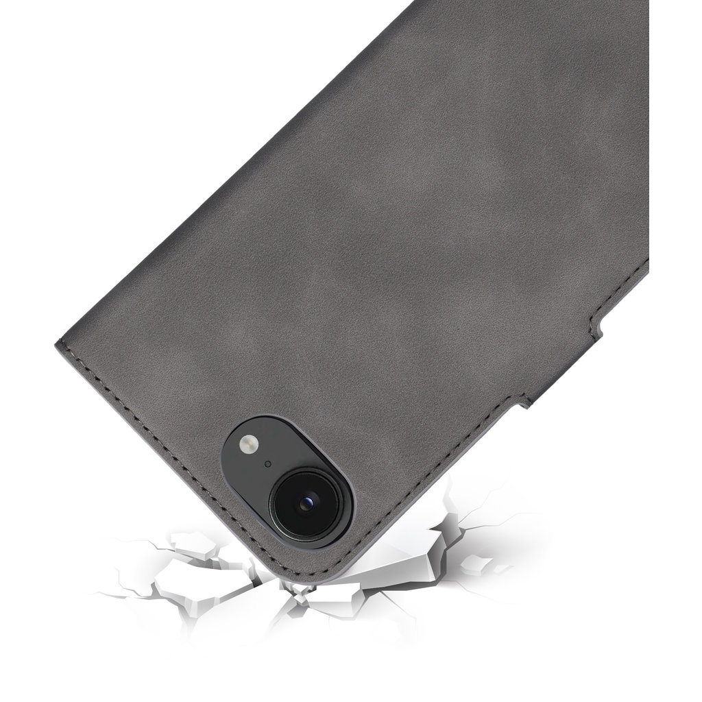 Mobiparts Mobiparts Classic Wallet Case Apple iPhone 16e Granite Grey (MagSafe Compatible)