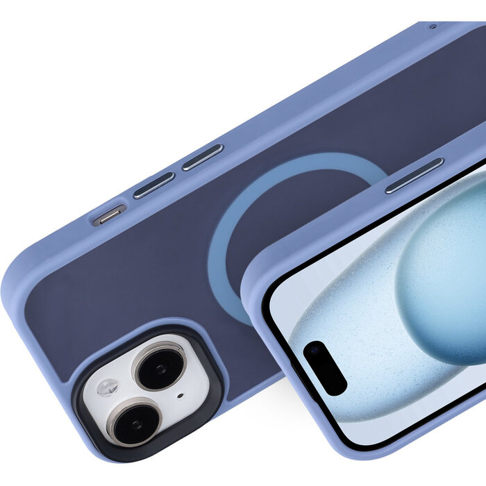 Mobiparts Mobiparts Hardcover iPhone 15 Satin Light Blue (MagSafe) MP-128950