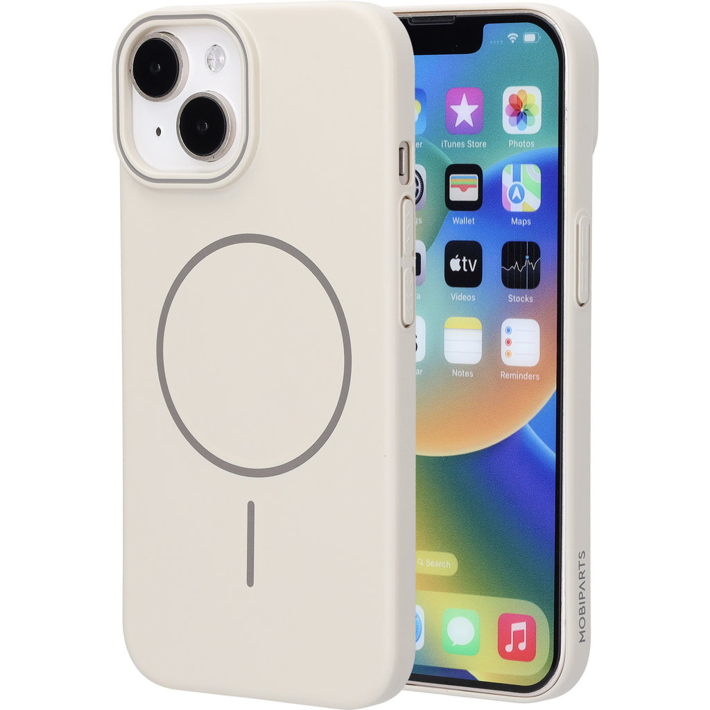 Mobiparts Mobiparts Slim Line Case Apple iPhone 15 (MagSafe Compatible) Off White