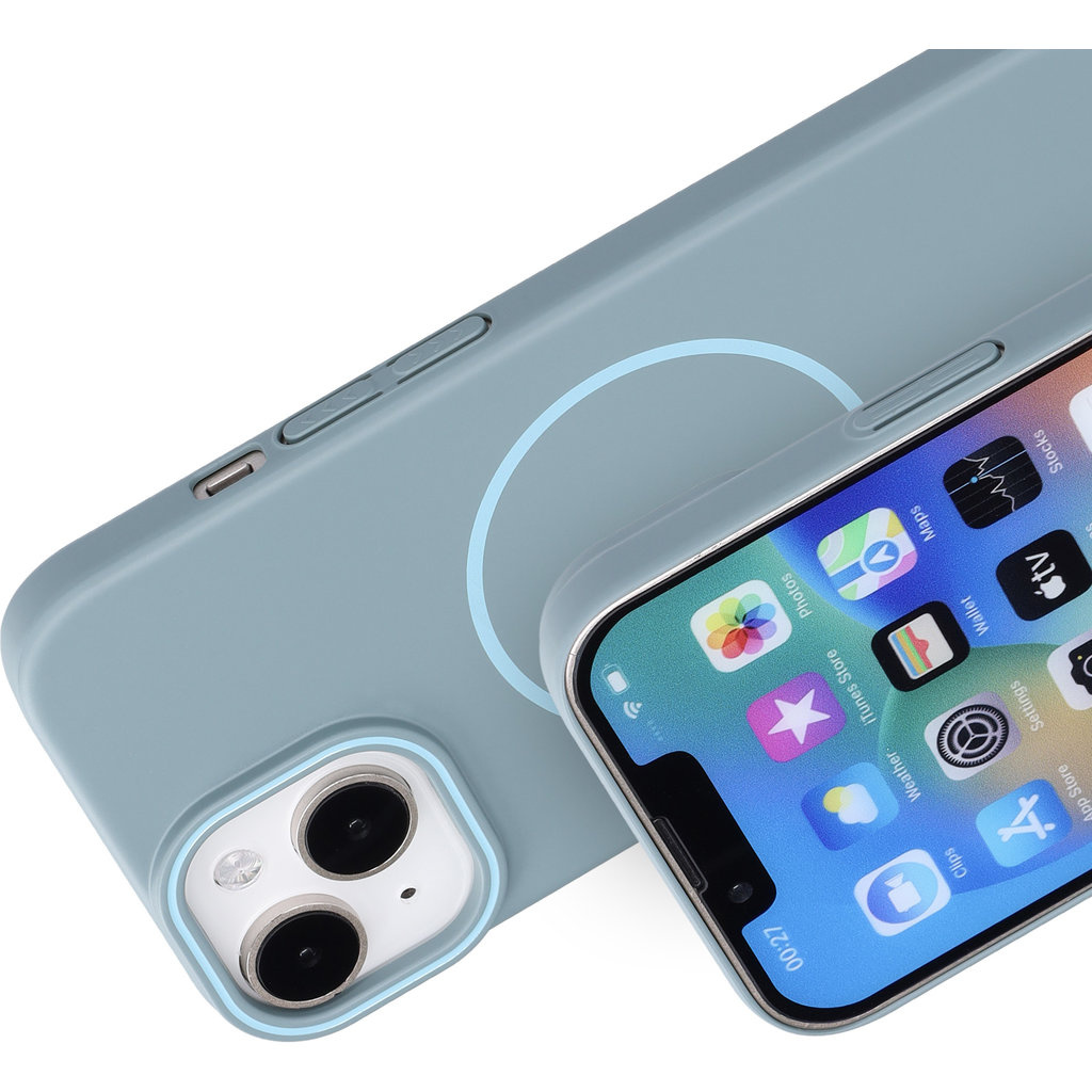 Mobiparts Mobiparts Slim Line Case iPhone 15 MagSafe Sage Green (MP-130285)