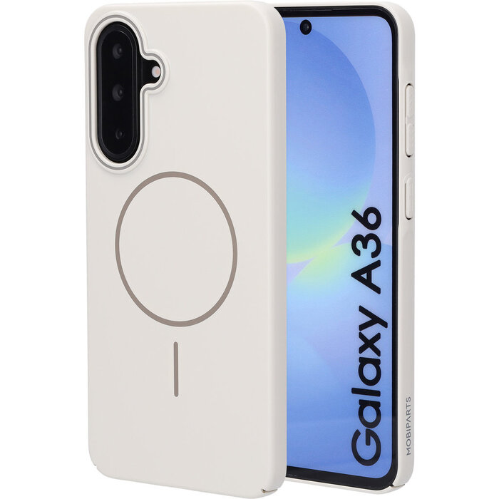 Mobiparts Mobiparts Slim Line MagSafe Hoesje voor Samsung Galaxy A36 Off White (MP-130351)