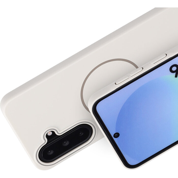 Mobiparts Mobiparts Slim Line MagSafe Hoesje voor Samsung Galaxy A36 Off White (MP-130351)