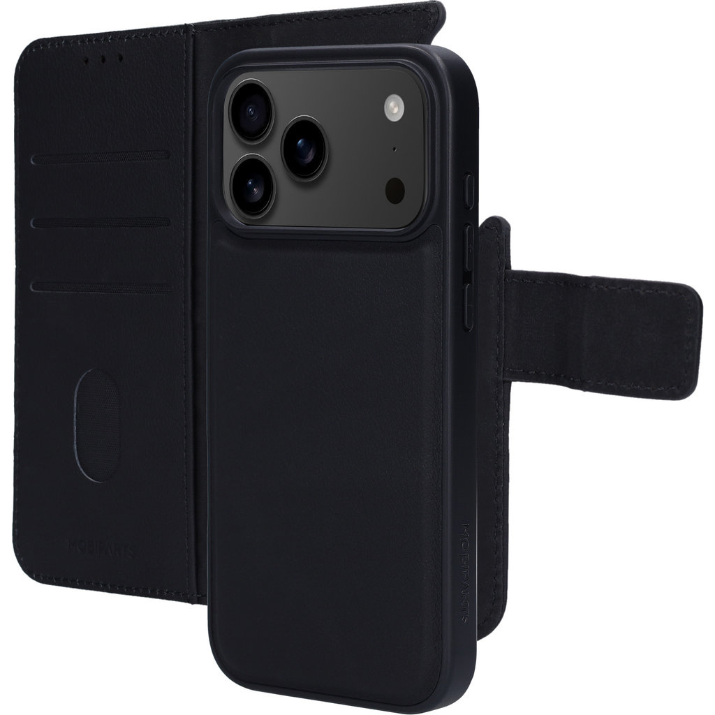 Mobiparts Mobiparts Leather 2-in-1 Wallet iPhone 17 Pro Max Zwart (MP-130620)
