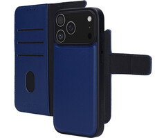 Mobiparts Mobiparts iPhone 17 Pro Max Leren 2-in-1 Wallet Case Blauw