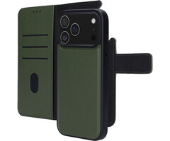 Mobiparts Mobiparts iPhone 17 Pro Max 2-in-1 Leren Wallet Groen