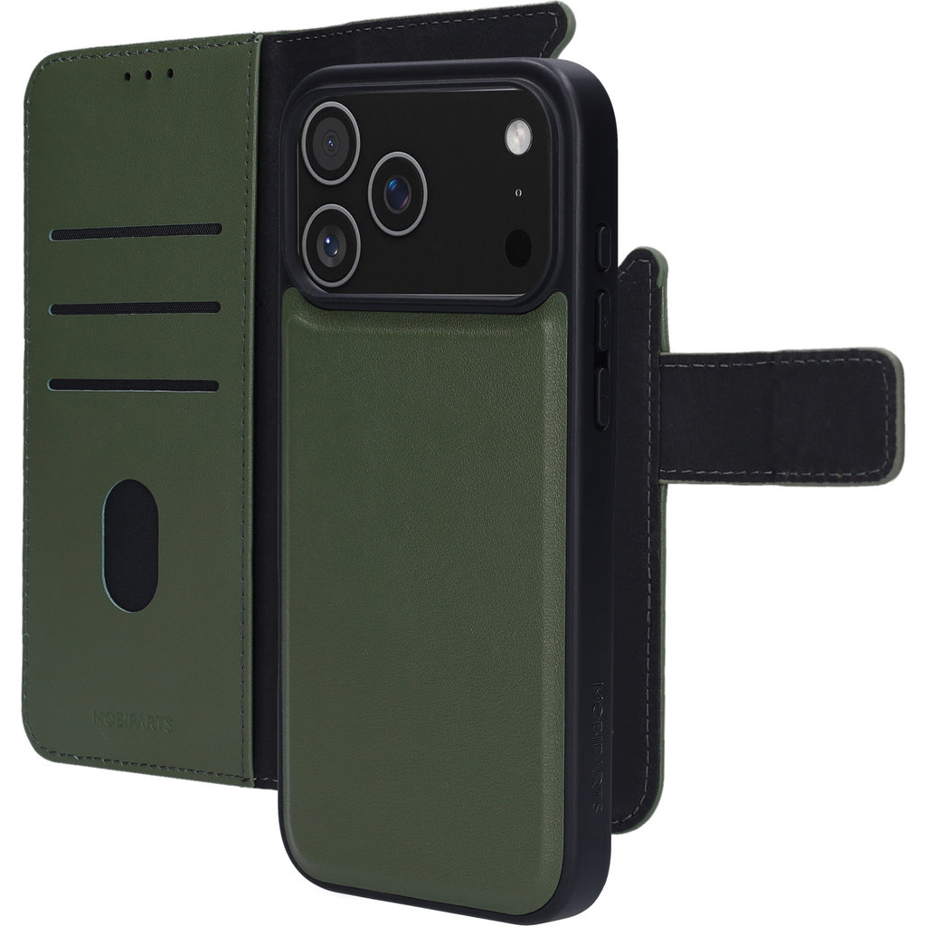 Mobiparts Mobiparts Leather 2-in-1 Wallet iPhone 17 Pro Max Groen (MP-130626)