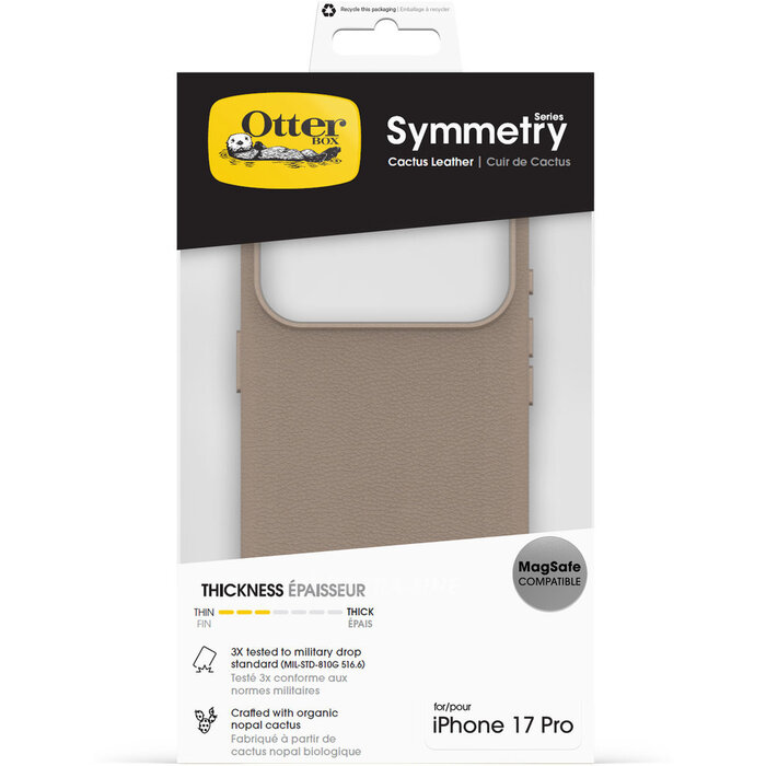 Otterbox OtterBox Symmetry Cactus Leather iPhone 17 Pro Lichtgrijs (77-99057)