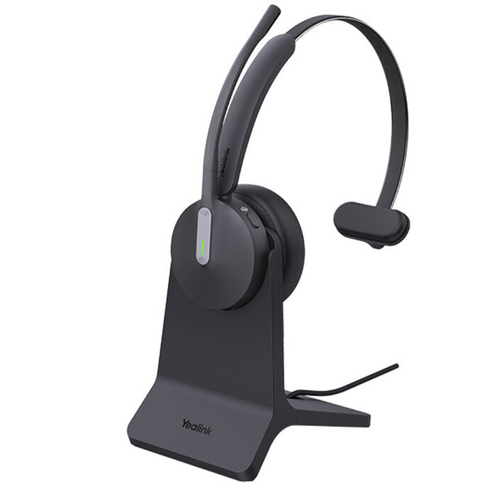 Yealink Yealink BH70 Mono Bluetooth Headset - Gecertificeerd voor Microsoft Teams - Inclusief Oplaadstandaard & USB-A/C Dongle