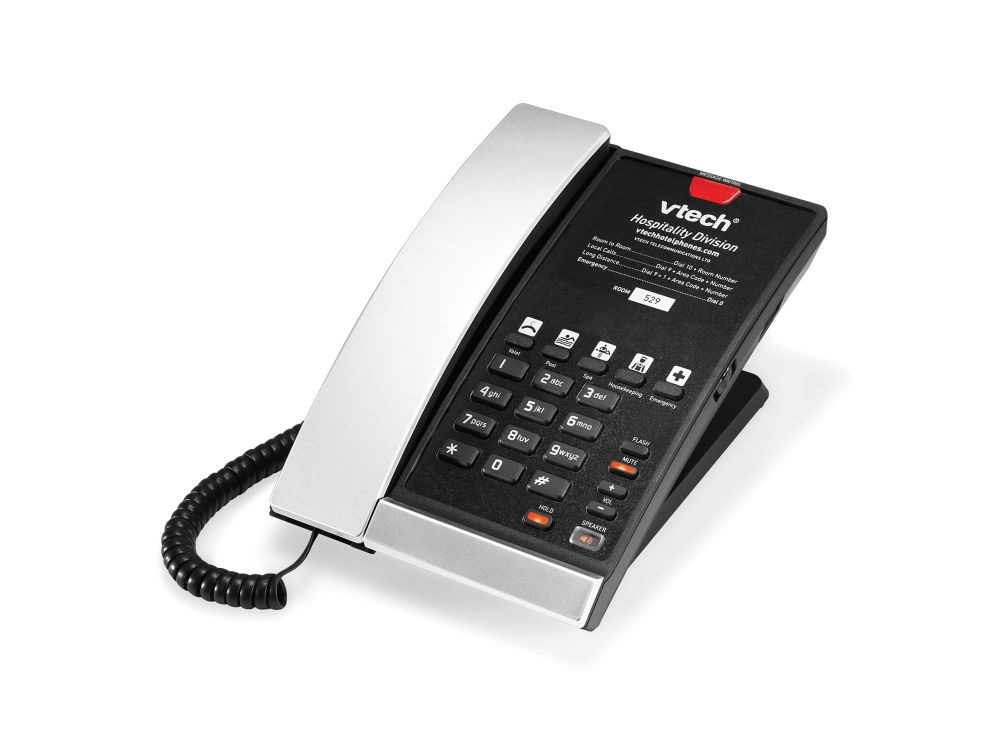 Vtech Vtech A2210 Analoge Hoteltelefoon - 5 Sneltoetsen - Zilver/Zwart