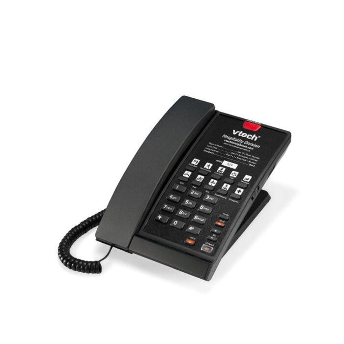 Vtech Vtech A2210 Matte Black (3 keys)    1-Line Analog Corded Phone, 3 programmable keys