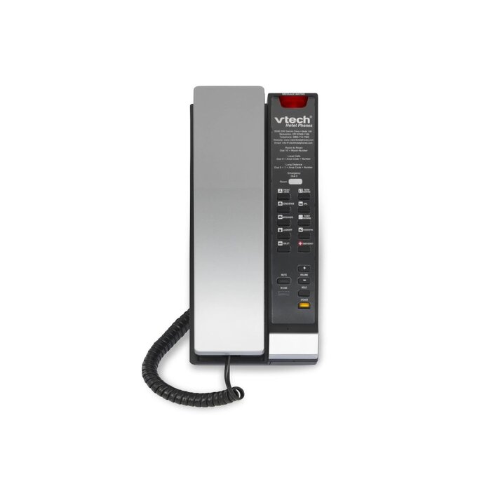 Vtech Vtech A2211 1-Lijns Analoge Petite Telefoon met 5 Programmeerbare Toetsen - Zilver/Zwart