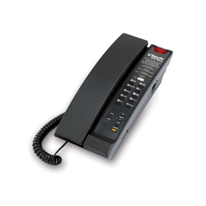 Vtech Vtech A2211 1-Lijn Analoge Telefoon - Matzwart met 5 Sneltoetsen