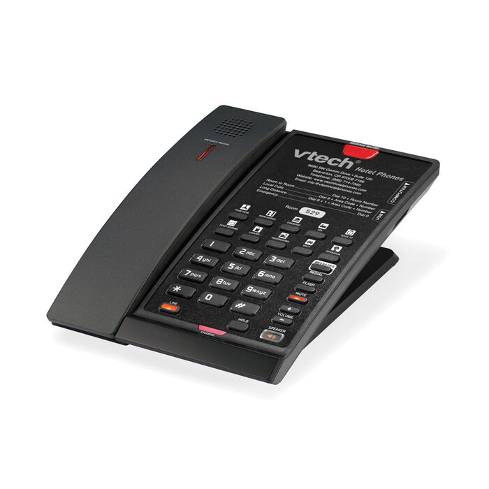 Vtech Vtech CTM-S2411-X Matte Black (5 Keys) SIP Cordless Hotel Telephone, 5 programmable Keys