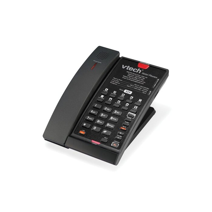 Vtech Vtech CTM-S2411-X Matte Black (10 Keys) SIP Cordless Hotel Telephone, 10 programmable Keys