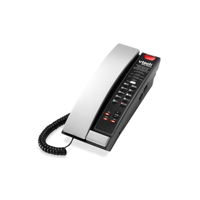 Vtech Vtech S2211-X Silver & Black (5 Keys) 1-Line SIP Petite Hotel Telephone, 5 Programmable
