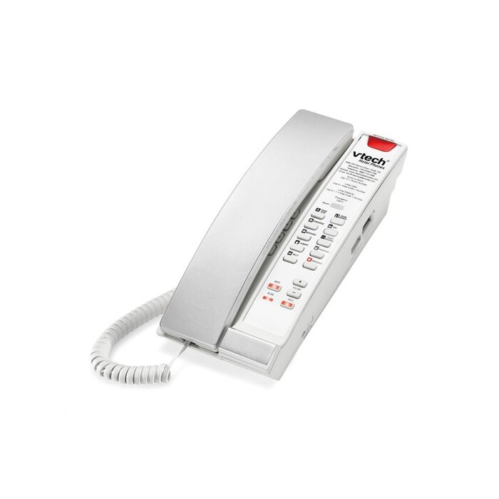 Vtech Vtech S2211-X 1-Lijns SIP Hoteltelefoon met 5 Programmeerbare Toetsen - Zilver/Parel