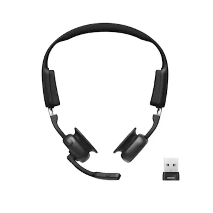 Shokz Shokz OpenMeet UC Draadloze Bone Conduction Headset met Boom Microfoon & USB-A Dongle